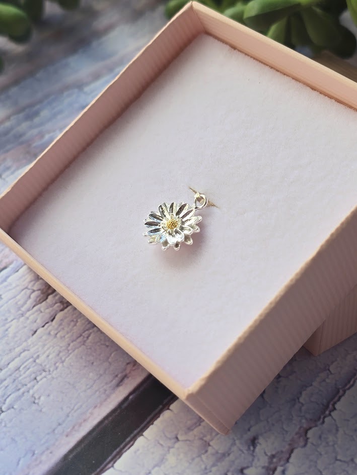September Birth Flower Aster Charm | 925 Sterling Silver | Birth Month Charm | Everything's Rosie Jewellery