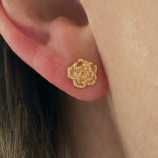 Botanical Design, Rose Earrings, Rose Gold Earrings, Sterling Silver, June Birthday, Symbol of Love, Nature Inspired, Jewellery Set