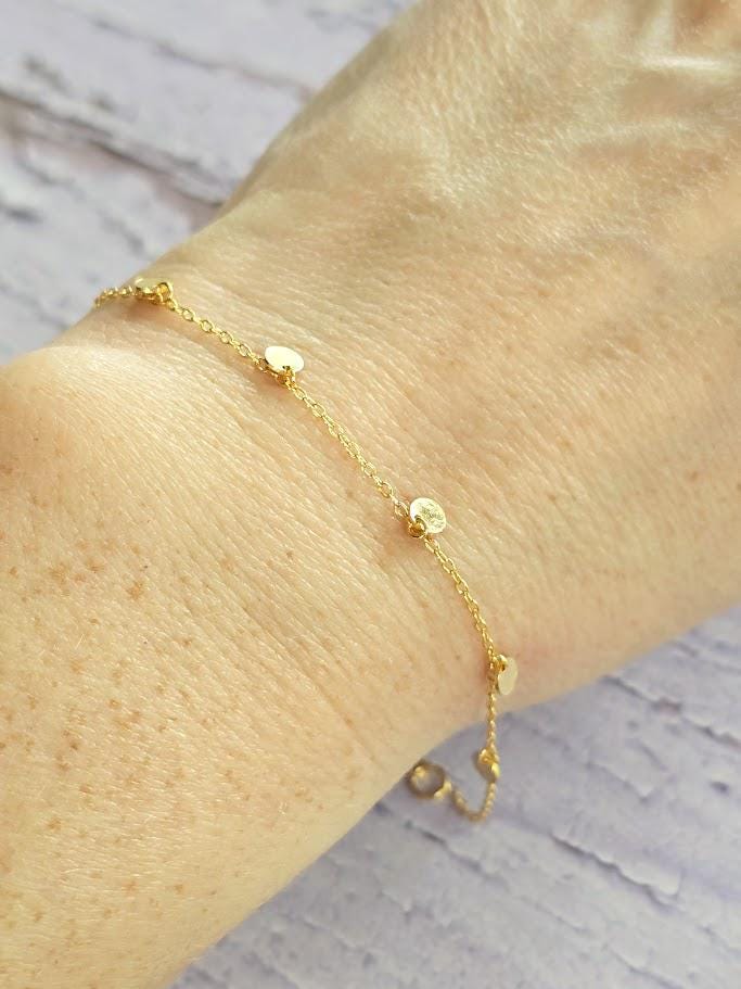 Silver Coin Bracelet, Gold Coin Bracelet, Gold Bracelet, Boho Bracelet, Stackable Bracelet