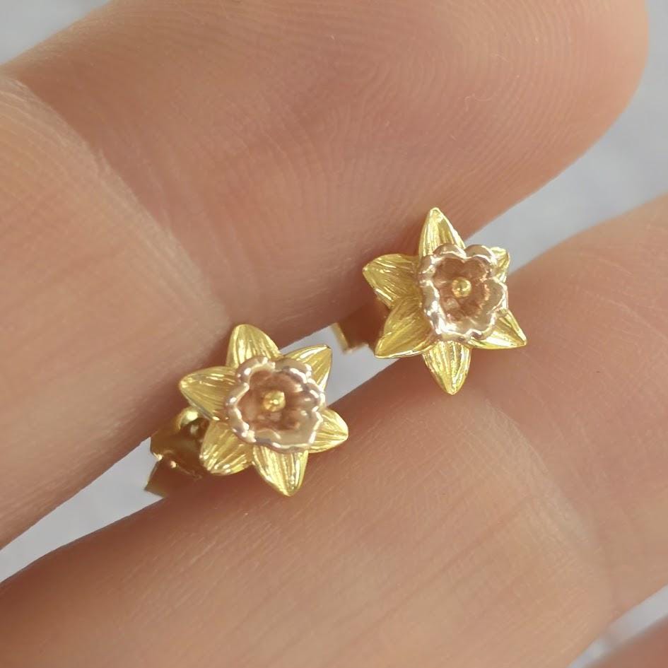 925 Sterling Silver Two-Tone Daffodil Jewellery Set | March Birth Flower | Everything's Rosie Jewellery